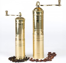 Set of 2 Turkish Manual Coffee Grinders Spice Pepper Mill Brass Body Kit... - $1,044.74 MXN