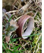 Eastern Black Walnut and Antler ring, Bent wood ring - $2,833.12 MXN