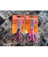 Comfort Grip Scissors Fiskars Stainless Steel Antimicrobial Handle Lot o... - £11.66 GBP