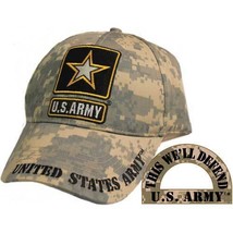 ARMY THIS WE&#39;LL DEFEND CAMO CAMOFLAGE NEW LOGO MILITARY  HAT CAP - $33.24