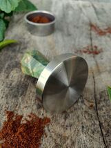 Coffee tamper, 58mm, Multicolored stabilized poplar wood, Stainless stee... - $1,553.64 MXN