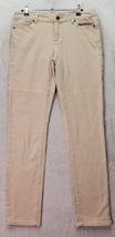 Michael Kors Pants Womens Size 4 Khaki Cotton Light Wash Mid Rise Skinny Pockets - £22.07 GBP