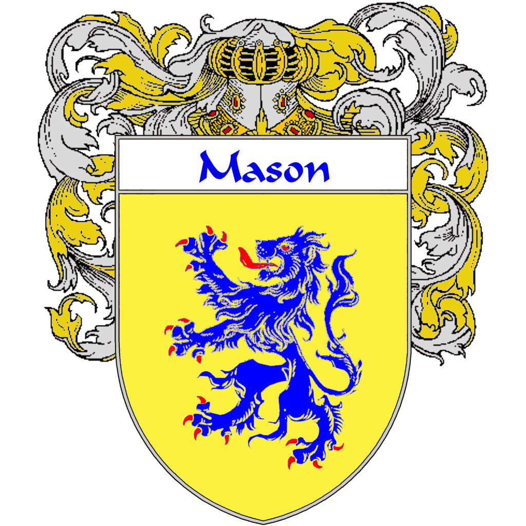 Mason Family Crest / Coat of Arms JPG and PDF - Instant Download - $2.90
