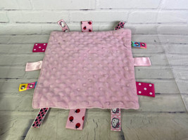 Hello Kitty Taggies Lovey Pink Plush Tags Security Blanket Textured Crib Toy - £27.39 GBP