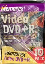 Memorex video DVD+R 8 Pack 4 Hours EP Mode 4.7 GB Use w/DVD+R/RW Recorders - $18.30