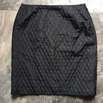 MaxMara Womens Skirt Size 6 Black Diamond Quilted Lined Hidden Side Zipper - £31.64 GBP