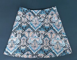 Sevier Skirts Blue Orange Beige Funky Patterned Skirt Custom Design Fits... - $8.91