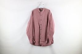 Vtg 90s Streetwear Mens Large Western Geometric Banded Collar Button Shirt USA - £39.77 GBP