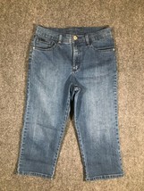 Lee Capri Jeans 8 Medium Womens 8M Casual Stretch Pants Regular Mid Rise - $12.05