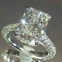 Radiant Cut 3.50Ct Diamond 14k White Gold Finish Engagement Ring in Size 9.5 - £115.61 GBP