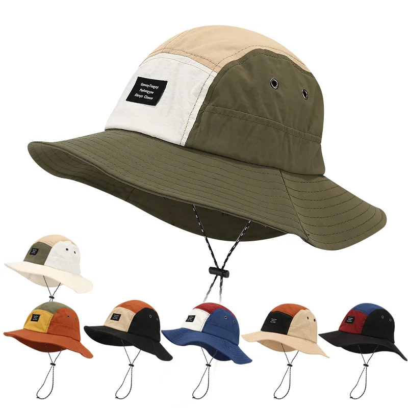 Japanese Contrasting Color Fisherman Hat Men Women Summer Travel Hat Out... - $17.72