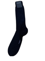 Ermenegildo Zegna Men&#39;s Mid Calf Navy Cotton Italy Socks Size 2XL - £21.30 GBP