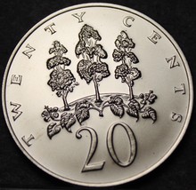 Jamaica 20 Cents, 1972 Gem Matte Unc~RARE~Mahoe Trees~Only 7,982 Minted~... - £6.02 GBP