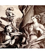 Queen Sophonisba Poisoned Wedding Gift 1913 Plate Print 2 Page History D... - €34,61 EUR