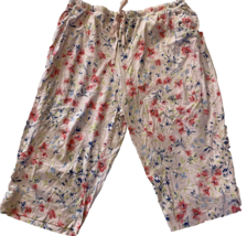 Carole Hochman Pink Floral Capri Pajama Bottoms Size 3X - £22.28 GBP