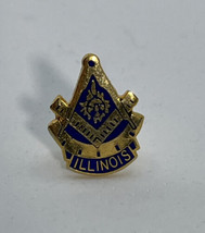 Masonic Grand Lodge Of Illinois Masons Club Organization Enamel Lapel Hat Pin - $5.95