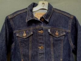 Vintage Levi&#39;s Denim Blue Trucker Jean Jacket Size Youth XL 37488 - £31.23 GBP