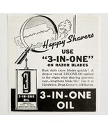 1941 3 In 1 Oil For Shaving Razors Advertisement Metal Lubricant Vintage... - €17,34 EUR