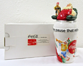 New Coca-Cola Stein Santa and Elves 1994 The Pause That Refreshes COA an... - $74.25