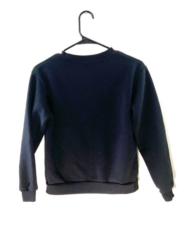 YOUNG USA Boys Solid Long Sleeve Pullover Sweatshirt, Black, size L - $5.19