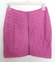 Urban Outfitters size SMALL pink tiered bodycon bandage mini skirt clubbing sexy - £6.94 GBP