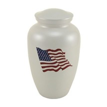 Large Funeral Cremation Urn for ashes, 210 Cubic Inches - Classic Color Flag - £198.24 GBP