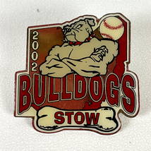 Vintage Bulldogs Stow 2002 Pinback Button Baseball Mascot - $11.39