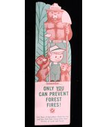 Vtg 1959 US Gov SMOKEY BEAR Bookmark Forest Fire Prevention Rules Die Cu... - $183.25 MXN