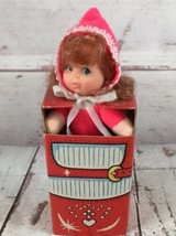Vintage Mattel 1978 Baby Bedtime B EAN S Shoe Bean Mini Doll 3" Pink W Red Hair - $14.84