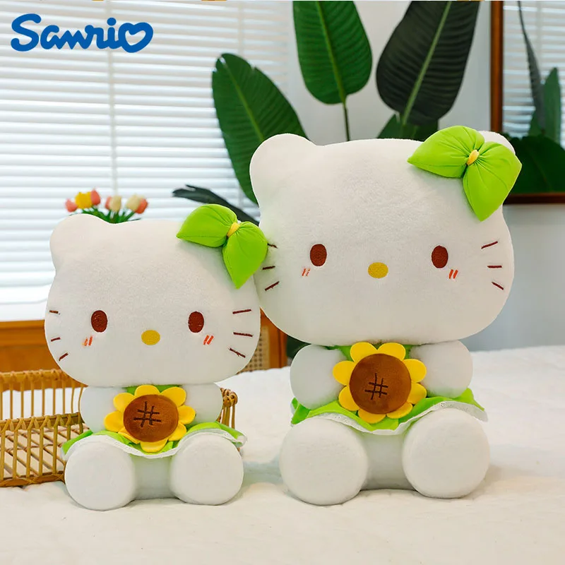 30 cm Sanrio Sunflower Hello Kitty Plushier Doll Pillow Cute KT Cat Plush Toy Gi - £12.86 GBP