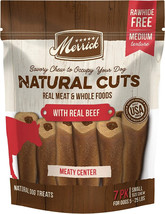 Merrick Natural Cut Beef Chew Treats Small 49 count (7 x 7 ct) Merrick Natural C - £77.81 GBP