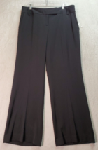 Apt. 9 Bootcut Pants Women Size 14 Black Polyester Flat Front Maxwell Fit Pocket - £18.41 GBP