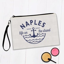Naples Life on the Strand : Gift Makeup Bag Beach Travel Souvenir USA - £9.58 GBP