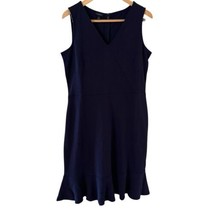 Talbots Midi Flounce Hem Fit Womens Dark Navy Sleeveless L NWT Professional - £26.80 GBP