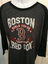 Boston Red Sox Mens World Series Champions 3/4 Sleeve Tri-Blend T-Shirt-... - £13.28 GBP