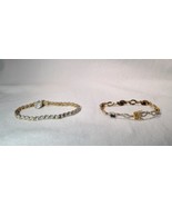 Sterling Silver Sapphire Diamond Tennis Bracelets - Lot of 2 - K1120 - £38.72 GBP