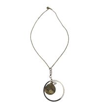 Vintage Pendant Necklace Metal Faux Pearl Womens Costume Jewelry - $19.40