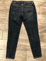 J Crew MatchStick Jeans 26S 26 Short Whiskering Stretch Denim Skinny Jea... - $14.21