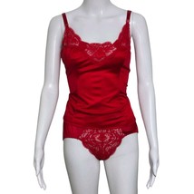 VINTAGE Olga Set Red Lace Panties (23107) Small &amp; Lace Camisole (10040) 34C - £49.61 GBP