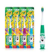 GUM Crayola Toddler Pip-Squeaks Toothbrush, Ultra Soft Bristles and Narr... - £9.91 GBP+
