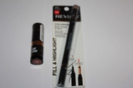 REVLON Super Lustrous Lipstick #046 Bombshell Red + ColorStay Brow Shape... - $14.24