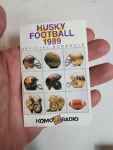 Vintage 1980s Washington Huskies UW Mini Pocket Schedule 1989 Budweiser ... - $8.85