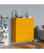 vidaXL Drawer Cabinet Mustard Yellow Steel Medium Ball-Bearing - $25,654.29 MXN