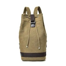 Fashion Casual Canvas  Backpack Bucket Bag Travel Backpack Men&#39;s Bags Unisex Des - £133.44 GBP