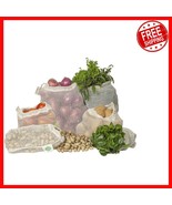 Set of 6 Reusable Eco-Friendly Organic Cotton Mesh Produce Bags with Tar... - $604.61 MXN