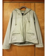 Vintage STATIC Silver Zip Lined Jacket With Hood Zip Pockets Size Large ... - £15.70 GBP