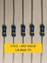 Metal film resistor 1/4 W 1% blue- 15  ohms  - Qty 5/10/20 - Mr Circuit - $2.93+