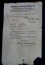 1866 antique FRENCH RICHARDS phila pa DRUG &amp; PAINT g w covington still pond md - £22.23 GBP