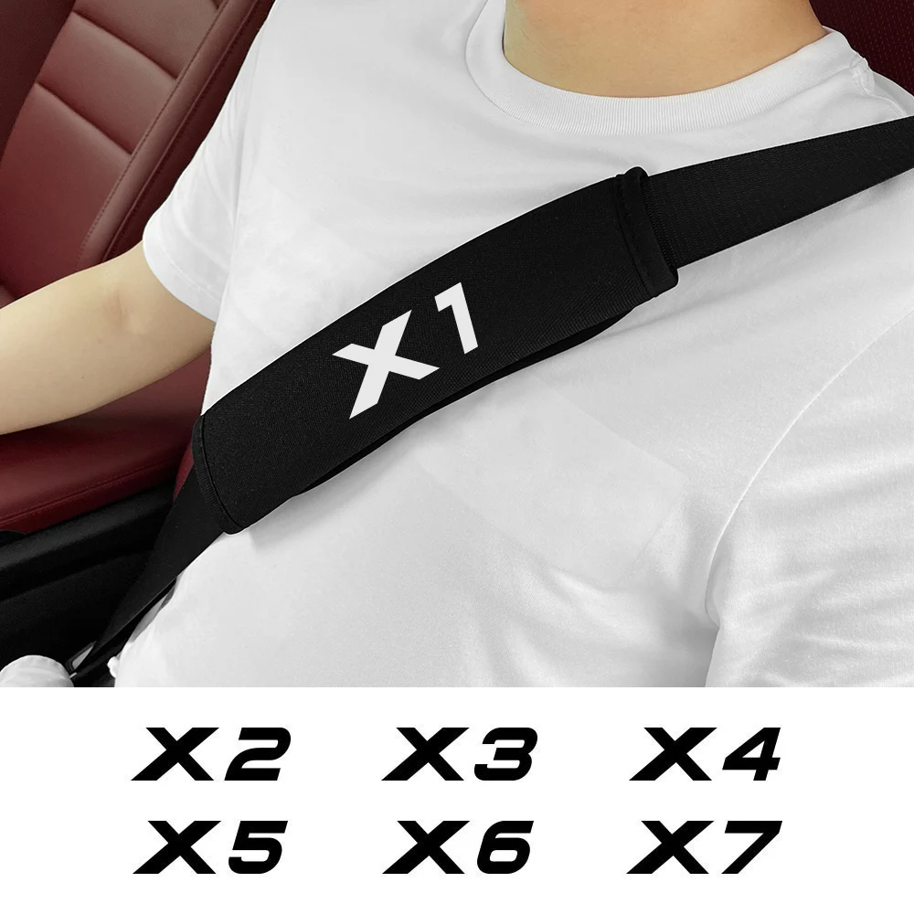 2PCS Car Seat Belt Cover Auto Tools Pad Interior Accessories For BMW X5 E83 X1 - £9.62 GBP+