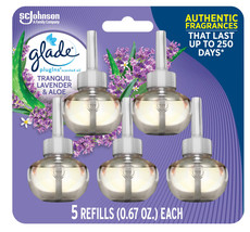 Glade PlugIns Scented Oil Warmer Refills, Tranquil Lavender &amp; Aloe, (5 P... - £21.07 GBP